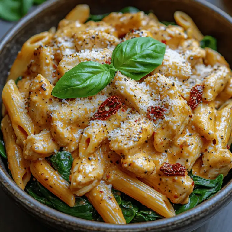 In the world of comfort food, creamy pasta dishes hold a special place in our hearts and on our dinner tables. They evoke feelings of warmth and satisfaction, often becoming the centerpiece of family gatherings and casual dinners alike. Today, we're diving into a delightful recipe that brings together the rich flavors of sun-dried tomatoes, succulent chicken, and a luscious creamy sauce. This Creamy Sun-Dried Tomato Chicken Pasta is not only quick to prepare but also offers a burst of flavor that will have your family and friends asking for seconds. Perfect for weeknight dinners or special occasions, this dish is sure to impress.
