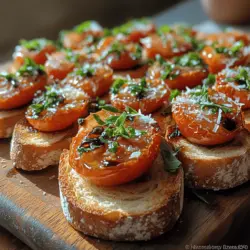 Crostini, those delightful little toasted bread bites topped with a variety of flavors, are a quintessential part of Italian cuisine. Their crisp texture and versatility make them an ideal appetizer for any gathering or celebration, whether it’s a casual get-together with friends, a festive holiday party, or an elegant dinner. Among the myriad of topping options, the Garlicky Bliss Tomato Crostini stands out as a refreshing and vibrant choice that perfectly marries the essence of Mediterranean flavors with simplicity and ease of preparation.