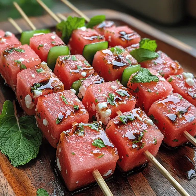As the sun blazes and the days stretch longer, there's nothing quite as satisfying as a refreshing and light dish to complement the warm summer vibes. One such delightful offering is the Watermelon Feta Mint Skewers—a vibrant medley that captures the essence of summer in every bite. This dish not only tantalizes your taste buds but also offers a feast for the eyes, making it a perfect addition to outdoor gatherings, barbecues, and picnics. With the combination of juicy watermelon, creamy feta, and aromatic mint, these skewers are more than just food; they are a celebration of seasonal ingredients and refreshing flavors.