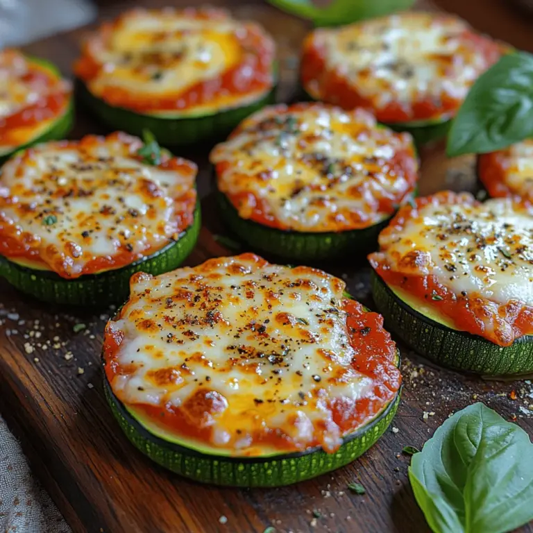 Zucchini is the star of this dish, offering a nutritious foundation for your pizza bites. Low in calories and high in water content, zucchini is an excellent source of dietary fiber, which can aid digestion and promote a feeling of fullness. When preparing zucchini, it’s important to select firm, blemish-free vegetables. To prepare, wash them thoroughly and slice them into rounds about half an inch thick. This thickness allows for a crispy exterior while maintaining a tender interior after baking.