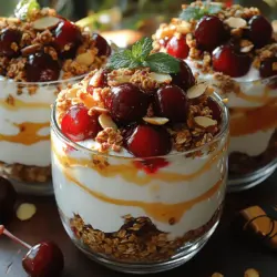 Yogurt parfaits have surged in popularity as a go-to option for breakfast, dessert, or even a healthy snack. Their vibrant layers of creamy yogurt, fresh fruits, crunchy granola, and delightful toppings make them as visually appealing as they are nourishing. Among the myriad of flavor combinations, the Cherry Vanilla Yogurt Parfait stands out, elegantly marrying the tartness of cherries with the sweet, fragrant notes of vanilla. This recipe is not only a feast for the eyes but also a powerhouse of nutrition, making it the perfect choice for health-conscious individuals looking to indulge without the guilt.