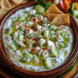 To create the perfect Creamy Feta & Cucumber Dip, it’s essential to understand the role of each ingredient. Each component not only adds its unique flavor and texture but also contributes to the overall health benefits of the dip. Let’s explore the key ingredients that make this dip not just tasty, but also nutritious.