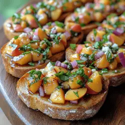 Bruschetta, a quintessential Italian appetizer, is celebrated for its simplicity and versatility. Traditionally made with grilled bread, olive oil, and a variety of toppings, bruschetta captures the essence of fresh ingredients and vibrant flavors. Among the many variations, the Basil Peach Bruschetta stands out, especially during the warm summer months when peaches are at their peak ripeness. This delightful combination of sweet, juicy peaches and aromatic basil offers a refreshing twist that is bound to impress guests at gatherings or serve as an elegant snack at home.
