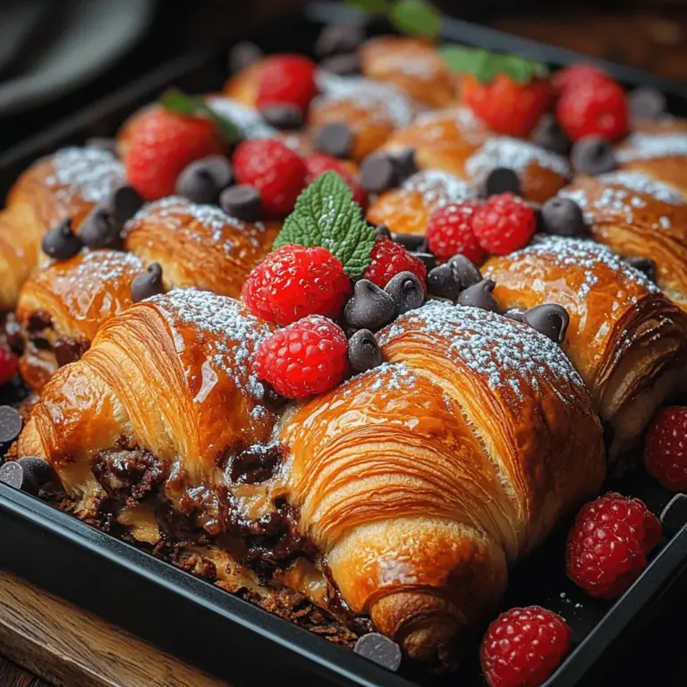 Imagine waking up to the intoxicating aroma of fresh-baked chocolate croissants wafting through your kitchen. These flaky, buttery pastries encased in rich chocolate are a breakfast favorite for many. Now, picture taking that indulgence to a new level by transforming chocolate croissants into a decadent breakfast bake. This delightful dish not only elevates the classic croissant experience but also offers the convenience of a one-pan breakfast that is perfect for gatherings, family brunches, or simply as a treat for yourself on a lazy weekend morning.