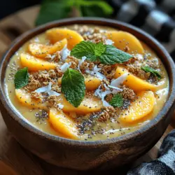 In recent years, smoothie bowls have taken the culinary world by storm, transforming the way we enjoy our favorite blended beverages. These colorful creations not only serve as a feast for the eyes but also provide a nutritious start to the day or a refreshing treat at any time. Among the myriad of smoothie bowl variations, the Peach Paradise Smoothie Bowl stands out as a quintessential summer delight. Bursting with the sweet, juicy flavor of ripe peaches, this smoothie bowl captures the essence of sunny days and seasonal produce, making it a must-try for health enthusiasts and food lovers alike.