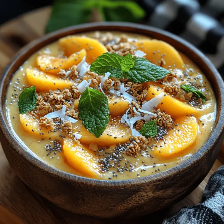 In recent years, smoothie bowls have taken the culinary world by storm, transforming the way we enjoy our favorite blended beverages. These colorful creations not only serve as a feast for the eyes but also provide a nutritious start to the day or a refreshing treat at any time. Among the myriad of smoothie bowl variations, the Peach Paradise Smoothie Bowl stands out as a quintessential summer delight. Bursting with the sweet, juicy flavor of ripe peaches, this smoothie bowl captures the essence of sunny days and seasonal produce, making it a must-try for health enthusiasts and food lovers alike.