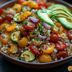 To truly appreciate the Colorful Roasted Veggie Couscous Bowls, it’s essential to explore the core components that define this dish. These ingredients not only contribute to the overall flavor profile but also enhance the nutritional value, making each bite a wholesome experience.