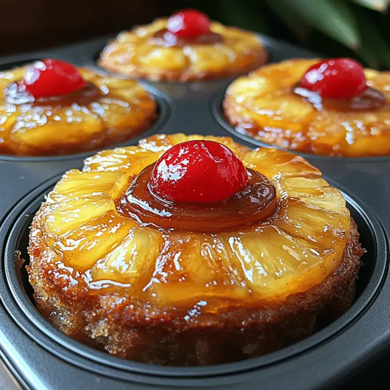 The world of desserts is filled with delightful surprises, but few creations can match the joy of mini cakes. These tiny treasures hold the promise of indulgence without the commitment of a full-sized cake. One such classic that has been reimagined in miniature form is the Pineapple Upside Down Cake. Originally a beloved staple in American kitchens, this dessert marries the sweet, tangy flavors of pineapple with a buttery, caramelized topping. By transforming this beloved cake into mini versions, we not only enhance its presentation but also add a touch of convenience—making them perfect for any occasion.