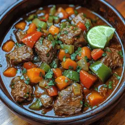 Carne guisada, a deliciously rich beef stew, is a dish that transcends borders and brings families together around the dinner table. This hearty meal, bursting with robust flavors and comforting aromas, has its roots deeply embedded in Latin American culinary traditions. Whether it’s a chilly evening or a festive family gathering, carne guisada serves as a delightful centerpiece that warms the heart and satisfies the palate. With its tender beef, vibrant vegetables, and a medley of spices, this dish not only nourishes the body but also evokes a sense of nostalgia and comfort.