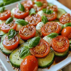 As the temperature rises and the sun shines brighter, a refreshing salad is the perfect dish to enjoy during the warm weather. The Cucumber Caprese Salad is a delightful twist on the traditional Caprese salad, combining the crispness of cucumbers with the classic flavors of tomatoes, fresh mozzarella, and basil. This vibrant salad not only tantalizes your taste buds but also embodies the essence of summer, making it an ideal choice for barbecues, picnics, or a light lunch.