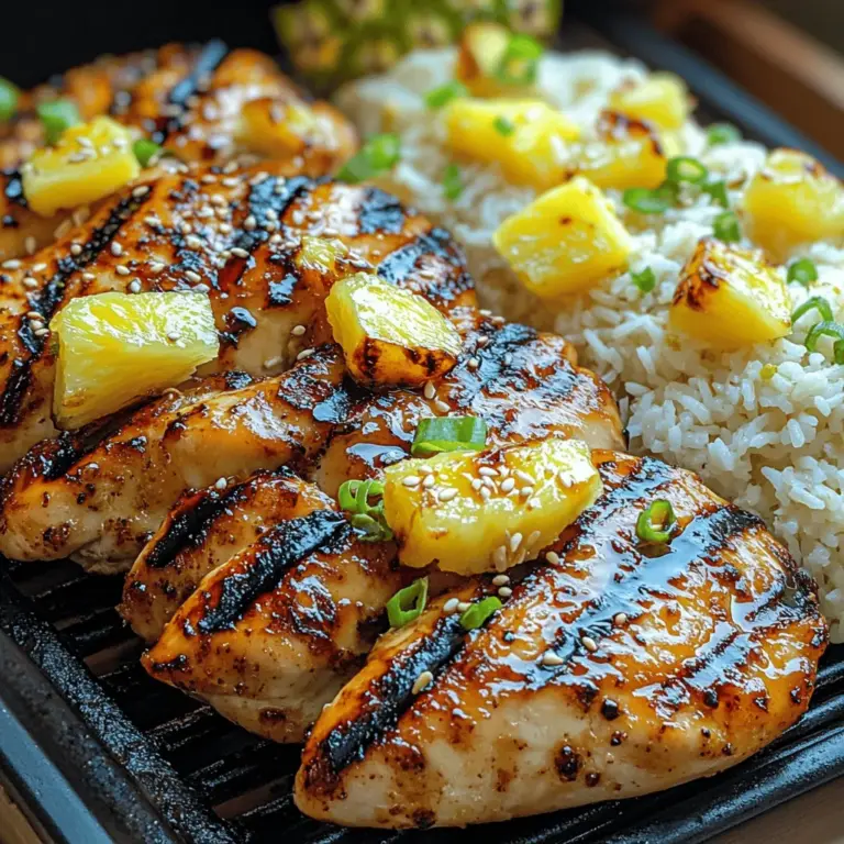 If you're yearning for a dish that encapsulates the sun-soaked beaches of Hawaii, look no further than Aloha Chicken Delight. This vibrant recipe is a delightful fusion of succulent grilled chicken paired with creamy coconut rice, guaranteed to transport your taste buds straight to the tropics. Inspired by the rich culinary traditions of Hawaiian cuisine, Aloha Chicken Delight combines fresh ingredients and bold flavors, making it the perfect meal for any occasion—whether you're hosting a summer barbecue or craving a quick weeknight dinner.