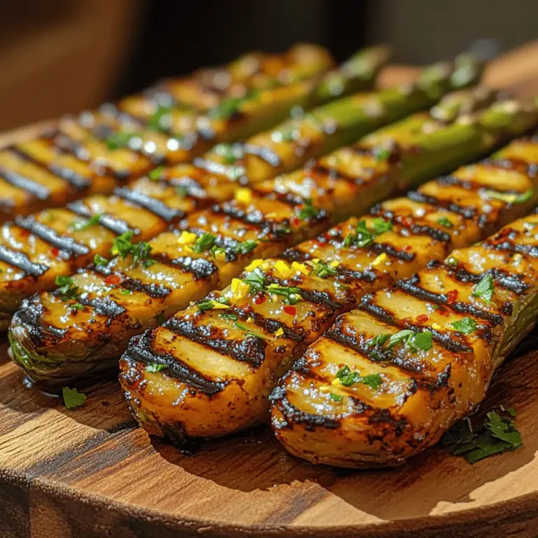 As summer approaches, the allure of grilling becomes irresistible, and there’s no better way to celebrate the season than with fresh, vibrant vegetables. Among these, asparagus stands out not only for its unique flavor but also for its versatility on the grill. Zesty Citrus Grilled Asparagus Spears offers a delightful combination of tangy citrus and smoky grill flavors that elevate this green delicacy to new heights. This dish is perfect as a side for barbecues, picnics, or even a light main course, making it a must-try for anyone looking to enjoy the great outdoors while indulging in healthy, delicious food.