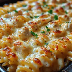 Creamy Chicken Alfredo Bake is a timeless dish that has found its way into the hearts and homes of many. This comforting casserole, rich with creamy flavors and hearty ingredients, offers a delightful experience that warms the soul. With its creamy Alfredo sauce enveloping tender chicken and pasta, it presents a perfect harmony of flavors that appeals to both adults and children alike.