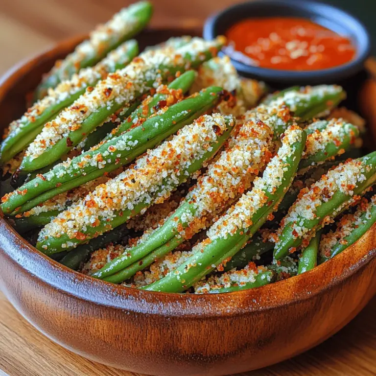 If you're looking for a mouthwatering snack that combines health and flavor, look no further than Crispy Garlic Parmesan Green Bean Fries. This innovative dish stands out as a delightful alternative to traditional potato fries, allowing you to enjoy satisfying crunch and savory goodness without the excess calories and carbohydrates. Green bean fries are not only a great way to sneak in more vegetables into your diet but also an exciting option for those seeking a unique twist on classic comfort foods.