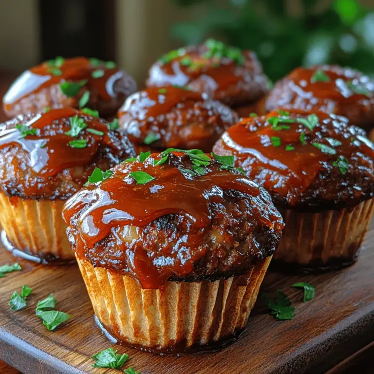 In the realm of comfort food, few dishes evoke the same sense of nostalgia and warmth as a classic meatloaf. This hearty dish has long been a staple in American households, celebrated for its rich flavor and satisfying texture. However, when you elevate this traditional recipe by transforming it into muffins, you create a culinary masterpiece that is both delightful and convenient. Enter Savory Sticky BBQ Meatloaf Muffins—an innovative twist on a beloved classic that promises to tantalize your taste buds.