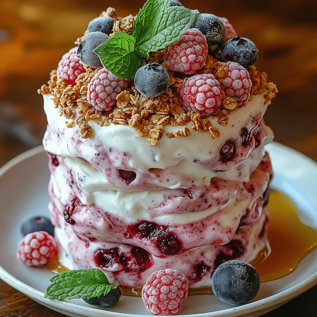 Imagine a dessert that not only tantalizes your taste buds but also nourishes your body—welcome to Frozy Swirl Bliss Stacks! This refreshing and nutritious dessert option has quickly become a favorite among health-conscious food lovers and dessert enthusiasts alike. Whether you’re looking for a delightful breakfast to kick-start your day or a light, satisfying treat to indulge your sweet tooth, Frozy Swirl Bliss Stacks fit the bill perfectly. With a delightful combination of creamy Greek yogurt and vibrant mixed berries, this recipe is versatile enough to serve on any occasion, from morning brunches to afternoon picnics or even as a wholesome dessert after dinner.