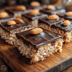 If you’re a lover of sweet treats that combine rich, indulgent flavors with a satisfying crunch, then Almond Joy Coconut Bars are sure to steal your heart. This delightful recipe encapsulates the classic flavors of the beloved Almond Joy candy bar, featuring a luscious blend of coconut, crunchy almonds, and smooth chocolate. The appeal of these bars lies not just in their mouthwatering taste, but also in their simplicity; they can be whipped up in no time, making them perfect for both novice bakers and seasoned pros looking for a quick dessert fix.