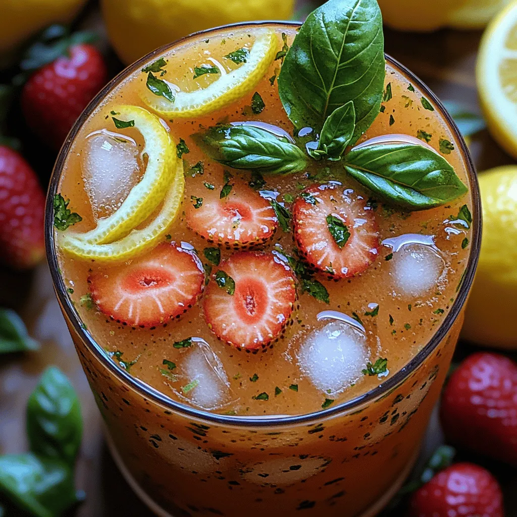 As the sun shines brighter and temperatures rise, there's nothing quite as refreshing as a tall glass of lemonade. This classic summer beverage is a staple for picnics, barbecues, and lazy afternoons spent lounging in the backyard. However, if you're looking to take your lemonade experience to the next level, allow us to introduce you to Strawberry Basil Lemonade—a delightful and unique twist on the traditional recipe. The marriage of sweet strawberries, aromatic basil, and the tangy brightness of fresh lemons creates a drink that is not only visually stunning but also bursting with flavor.