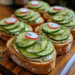 Cucumber cream cheese sandwiches are a delightful culinary treat that epitomizes lightness and refreshment. This dish is a staple for various occasions, from elegant tea parties to casual picnics or even as a quick and easy light lunch. The combination of crisp cucumbers and creamy cheese creates a harmonious balance of textures and flavors that appeal to both the palate and the eye. Their versatility makes them a go-to choice for hosting gatherings or simply enjoying a nourishing snack at home.