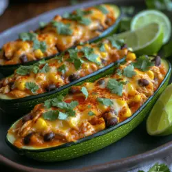 If you're looking for a dish that combines robust flavors, health benefits, and convenience, look no further than Southwest Chicken Stuffed Zucchini. This delightful recipe features fresh zucchini filled with a savory mixture of shredded chicken, black beans, corn, and diced tomatoes infused with spices that are characteristic of Southwest cuisine. Not only is it a vibrant addition to your dinner table, but it also offers a wealth of nutritional benefits that can complement any balanced diet.