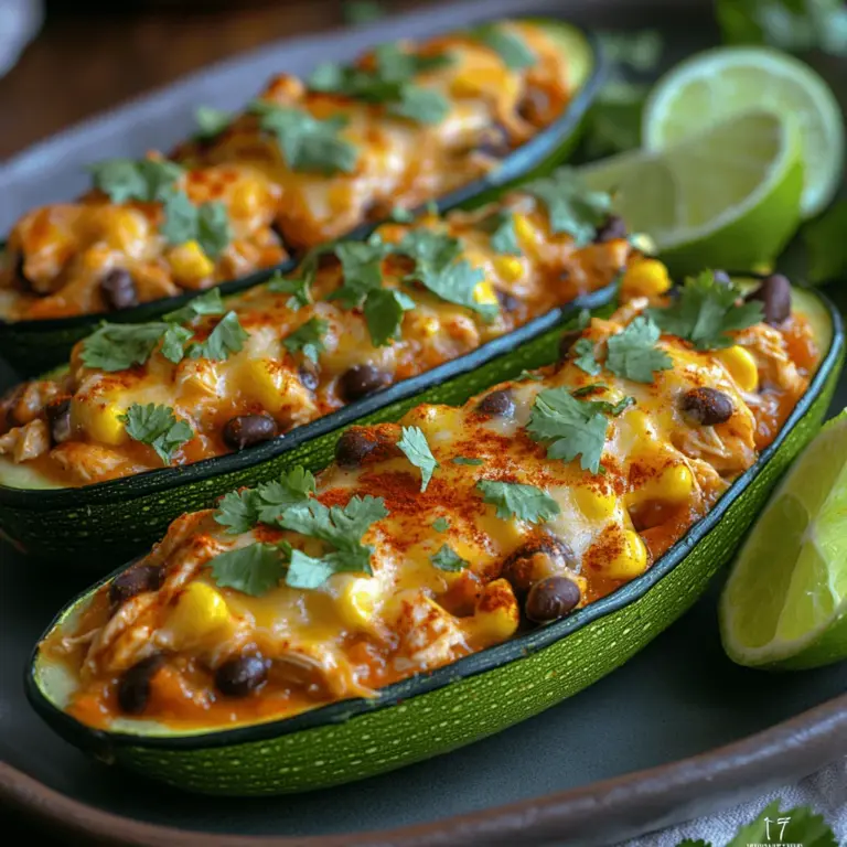 If you're looking for a dish that combines robust flavors, health benefits, and convenience, look no further than Southwest Chicken Stuffed Zucchini. This delightful recipe features fresh zucchini filled with a savory mixture of shredded chicken, black beans, corn, and diced tomatoes infused with spices that are characteristic of Southwest cuisine. Not only is it a vibrant addition to your dinner table, but it also offers a wealth of nutritional benefits that can complement any balanced diet.