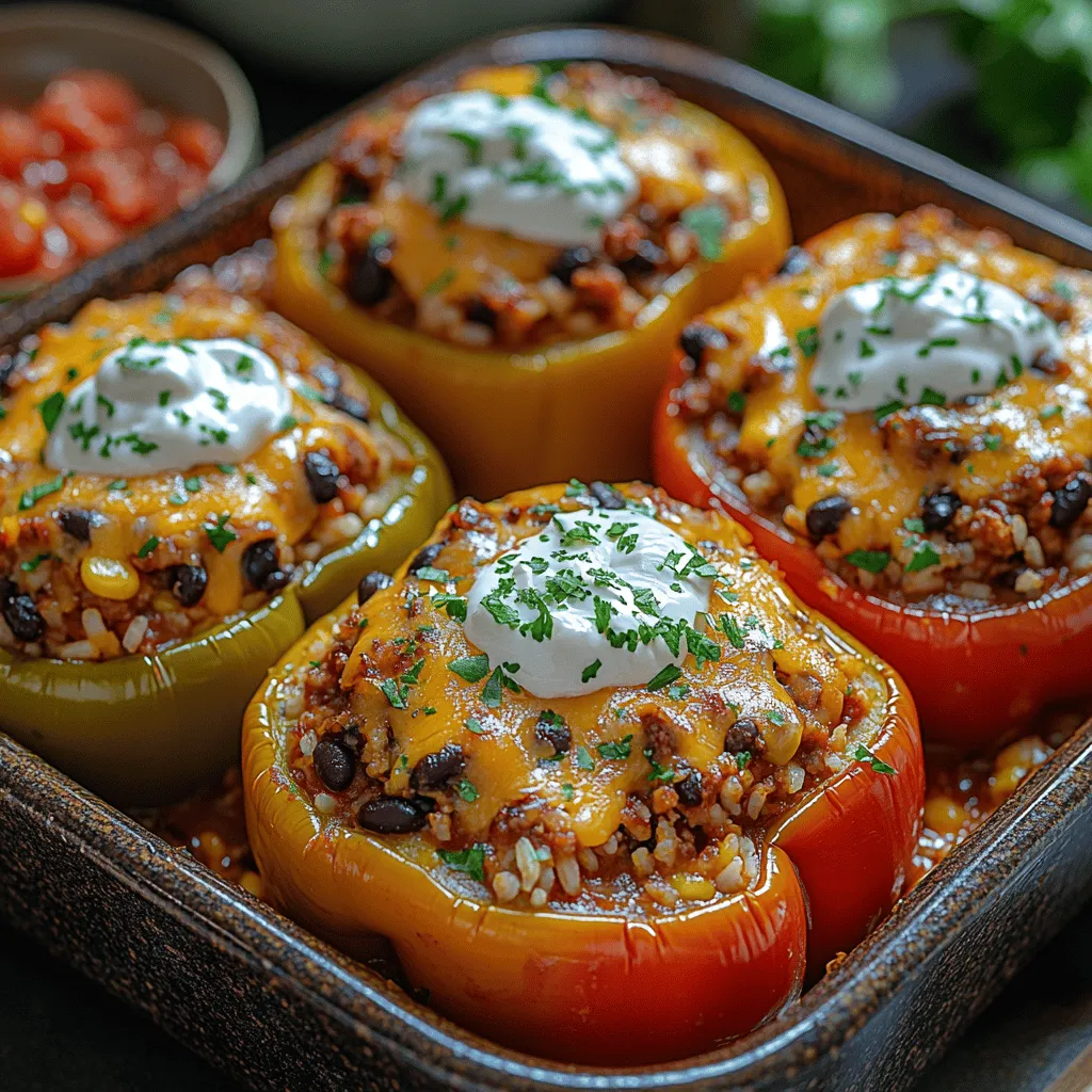 If you’re searching for a meal that combines health, flavor, and convenience, look no further than Zesty Taco-Stuffed Bell Peppers. This dish is a vibrant and hearty twist on traditional tacos, offering all the beloved flavors of a taco in a colorful and nutritious package. Imagine biting into a tender bell pepper filled with seasoned ground meat, savory beans, fresh vegetables, and a sprinkle of cheese—all baked to perfection. Not only does this recipe cater to the taste buds, but it also provides a wholesome meal that’s perfect for busy weeknights or casual gatherings with family and friends.