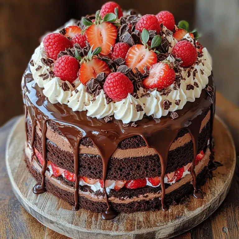 There’s something undeniably enchanting about chocolate desserts; their rich, velvety textures and luxurious flavors have a way of captivating our senses and transporting us to a world of indulgence. For those who consider themselves chocolate enthusiasts, the Decadent Chocolate Dreams Layer Cake is a dream come true, setting the bar high for all dessert lovers. This towering confection is not just a dessert; it’s an experience, meticulously crafted to delight every palate.