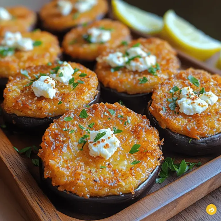 The world of appetizers is vast and delicious, but few dishes stand out like Crispy Feta Eggplant Bites. This recipe is not only a feast for the eyes but also a delightful combination of textures and flavors that will impress any guest. With the perfect balance of crispy eggplant, creamy feta, and fragrant herbs, these bites are ideal for parties, gatherings, or a cozy night in. Their unique blend of flavors and textures makes them an exceptional choice for both casual and formal occasions.
