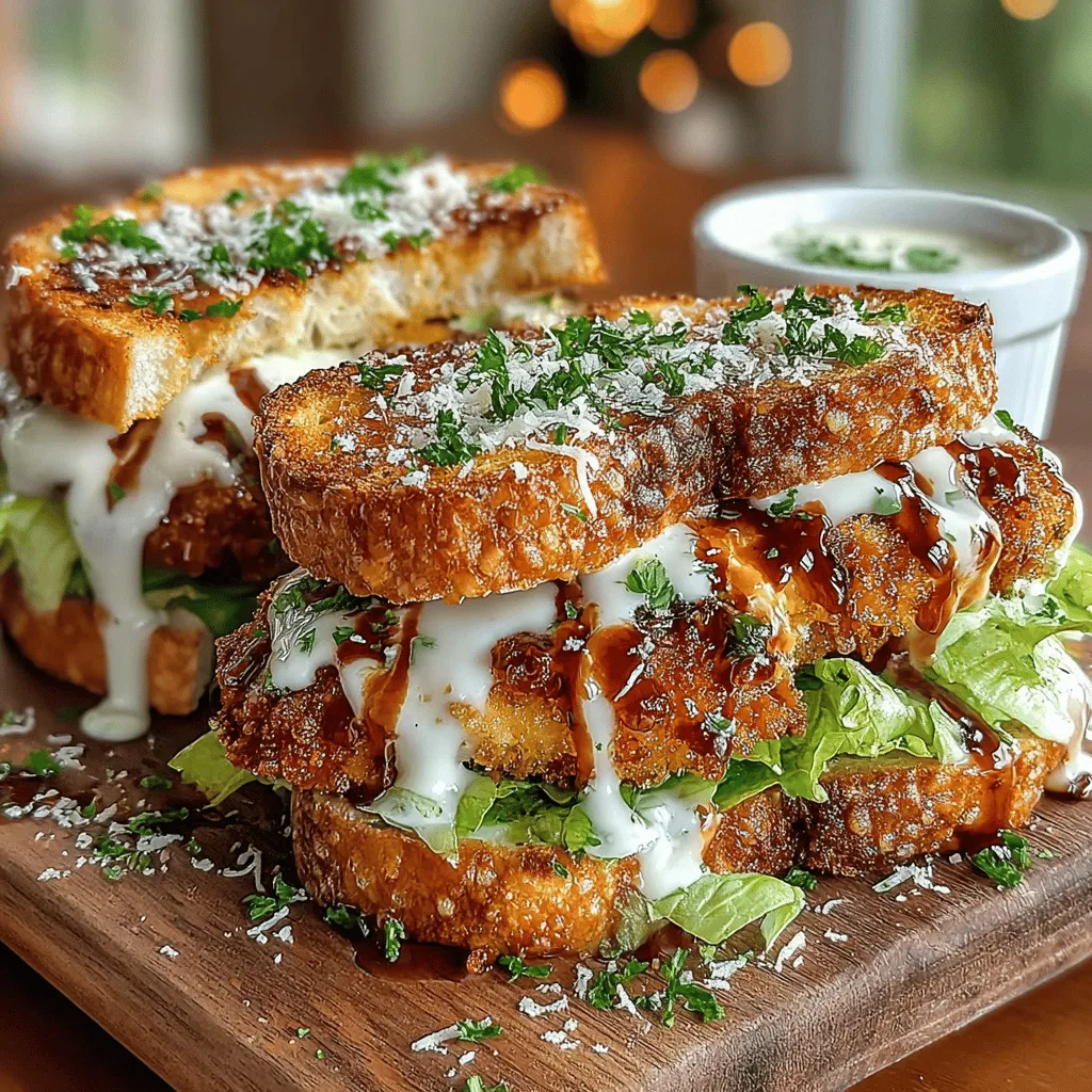 Sandwiches have long been a staple in casual dining, beloved for their versatility and convenience. From classic deli sandwiches to gourmet creations, the possibilities are endless, making them a favorite choice for lunch, dinner, or even a quick snack. Among the myriad of sandwich options, the Crispy Chicken Caesar Sandwich Melts stand out as a delightful twist on a timeless favorite: the Caesar salad. This innovative recipe combines the satisfying crunch of crispy chicken with the rich, creamy flavors of Caesar dressing and fresh, vibrant ingredients, creating a meal that is both indulgent and refreshing.