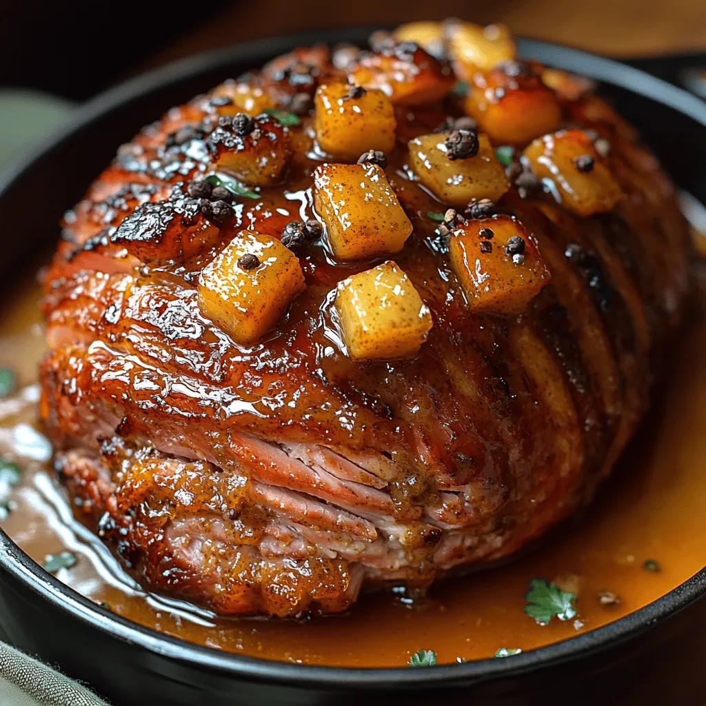 The Sweet & Savory Slow Cooker Brown Sugar Ham recipe is a culinary delight that beautifully balances sweetness with savory undertones, making it an ideal dish for various occasions, from holiday feasts to intimate family dinners. This dish transforms an ordinary ham into a stunning centerpiece that draws attention and smiles around the dining table. The use of a slow cooker not only simplifies the cooking process but also allows the ham to soak up a rich glaze made from brown sugar, honey, and aromatic spices, resulting in a tender, flavorful meal that will please even the most discerning palates.