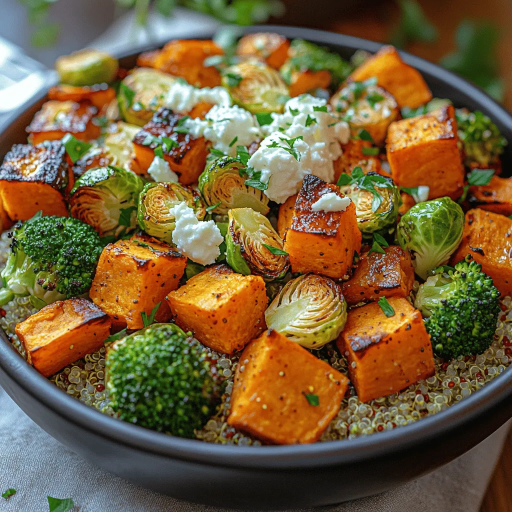 The Crunchy Roasted Veggie Bowl is a vibrant and nourishing dish that celebrates the natural flavors of fresh vegetables while offering a satisfying and wholesome meal option. This recipe brings together an array of colorful vegetables, protein-packed quinoa, and, for those who desire a touch of creaminess, optional feta cheese. Whether enjoyed as a fulfilling lunch or a light dinner, this bowl not only tantalizes the taste buds but also serves as a powerhouse of nutrients, making it a favorite among health-conscious eaters and food enthusiasts alike.