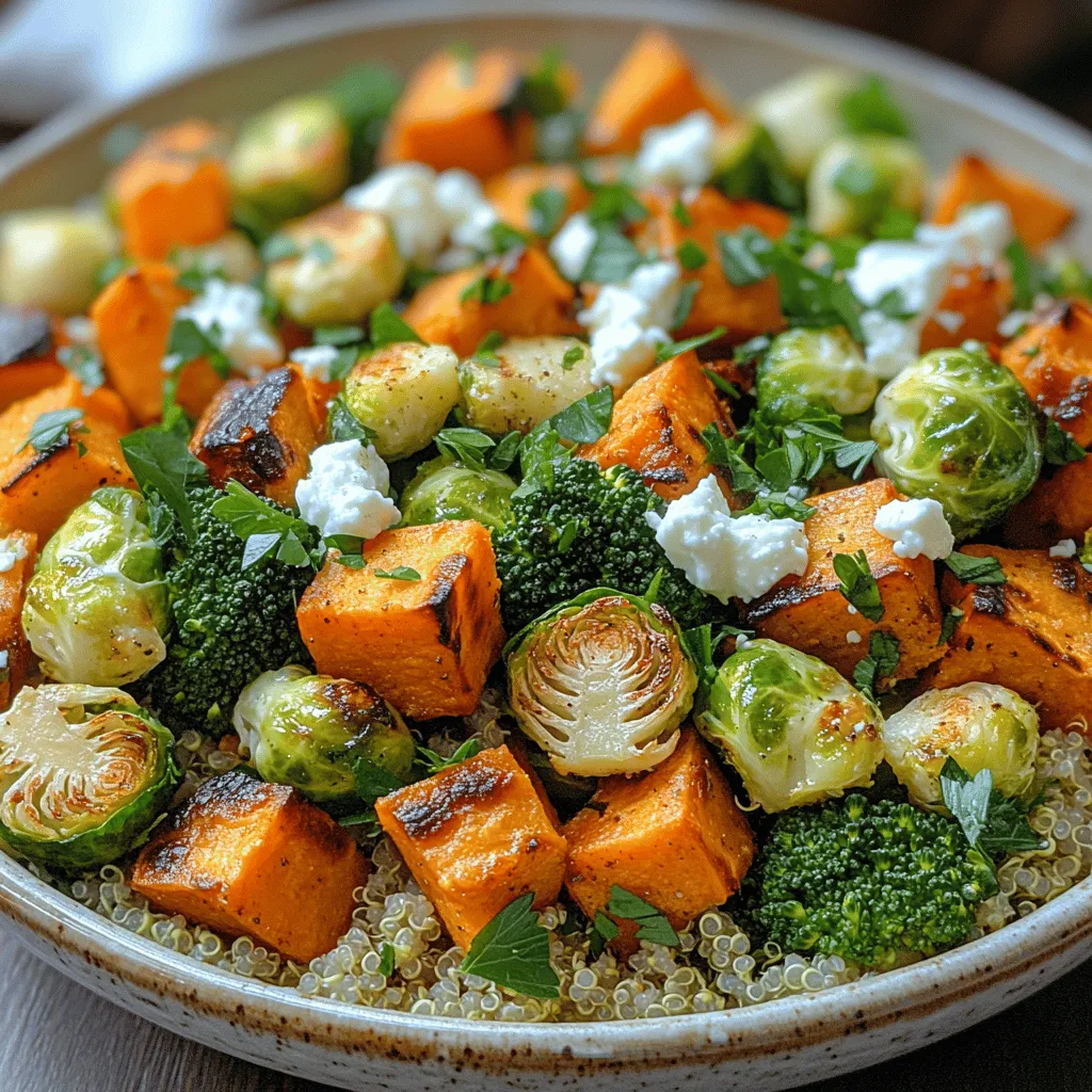 The Crunchy Roasted Veggie Bowl is a vibrant and nourishing dish that celebrates the natural flavors of fresh vegetables while offering a satisfying and wholesome meal option. This recipe brings together an array of colorful vegetables, protein-packed quinoa, and, for those who desire a touch of creaminess, optional feta cheese. Whether enjoyed as a fulfilling lunch or a light dinner, this bowl not only tantalizes the taste buds but also serves as a powerhouse of nutrients, making it a favorite among health-conscious eaters and food enthusiasts alike.