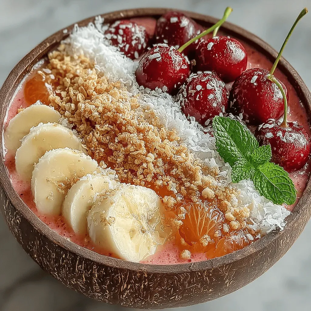 In recent years, smoothie bowls have surged in popularity, evolving from a simple breakfast option to a vibrant, Instagram-worthy meal that appeals to health enthusiasts and foodies alike. These bowls combine the rich, creamy texture of smoothies with the aesthetic charm of a beautifully arranged dish, inviting individuals to enjoy their meals both visually and nutritionally. One particularly delightful variation is the Cherry Bliss Smoothie Bowl, which offers a burst of flavor and a plethora of health benefits, making it an ideal choice for breakfast or a quick snack.