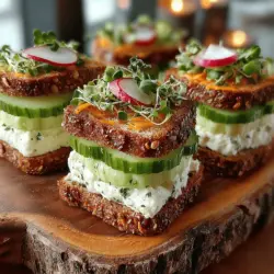 Achieving a smooth and even spread of cream cheese on your bread is crucial for the overall taste and presentation of your mini cucumber sandwich bites. Here are some techniques to ensure perfect cream cheese application: