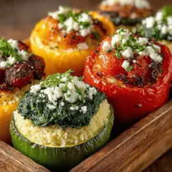 In the journey toward healthier eating habits, vegetables are often heralded as the cornerstone of a nutritious diet. They provide essential vitamins, minerals, and fiber while adding vibrant colors and flavors to our meals. The Vibrant Roasted Veggie Couscous Stuffed Peppers recipe exemplifies this commitment to wholesome ingredients, transforming simple bell peppers into an eye-catching and delicious dish that is both satisfying and nutritious. Not only are these stuffed peppers a feast for the eyes, but they also offer a delightful medley of tastes and textures, making them an ideal choice for family dinners or meal prep.