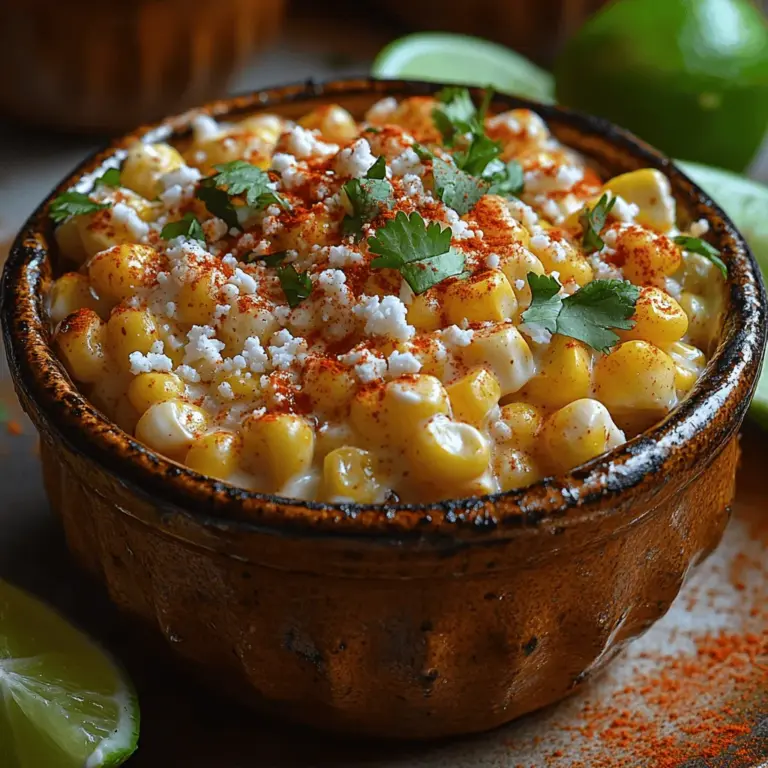 Street corn, known as elote in Mexico, is a beloved culinary treat that captures the essence of summer. This vibrant dish features grilled corn on the cob slathered in creamy sauces, sprinkled with cheese, and finished with a burst of lime. It's not just food; it's an experience that brings people together, often served from food carts lining bustling streets. The combination of sweet, charred corn with bold flavors makes it a favorite at festivals, barbecues, and family gatherings.