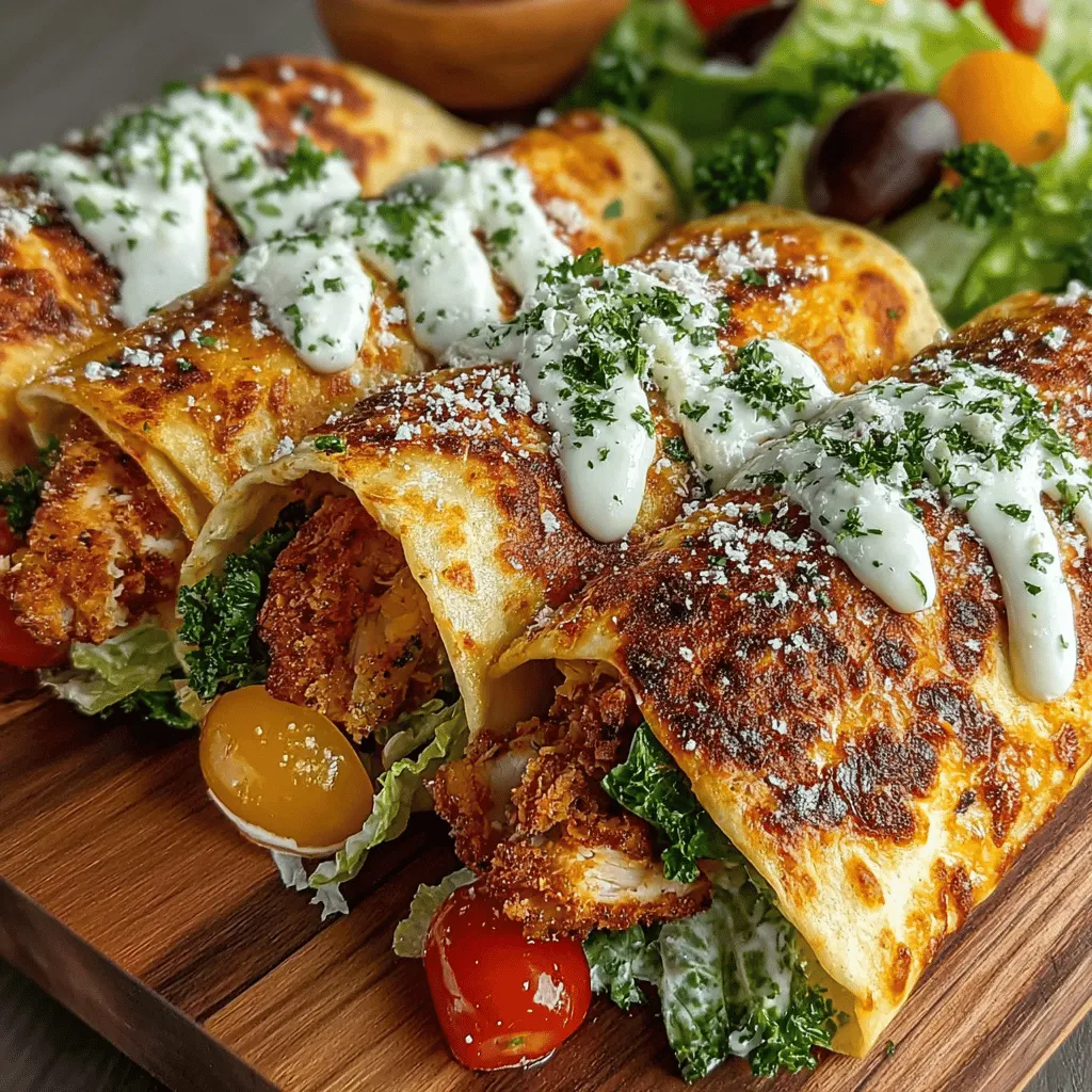 The foundation of any great wrap lies in how you layer your ingredients. Proper layering not only enhances the flavors but also ensures that your wrap holds together beautifully while you enjoy it. Start by placing your lettuce down first; this not only provides a crisp base but also acts as a barrier that helps prevent other ingredients from making the wrap soggy. Next, add your cooked and seasoned chicken, followed by a sprinkle of Caesar dressing, ensuring it’s evenly distributed for maximum flavor.