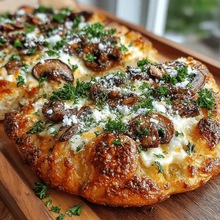In the world of culinary delights, few dishes evoke the same warmth and comfort as a freshly baked flatbread. The Roasted Garlic & Mushroom Flatbread is a perfect blend of savory ingredients, featuring the earthy flavor of mushrooms and the rich, aromatic essence of roasted garlic. This dish is not just a simple appetizer or side; it can stand out as a satisfying main course, making it a versatile addition to any meal. Whether you’re hosting a gathering, enjoying a cozy night in, or looking for a unique dish to impress guests, this flatbread delivers on flavor and comfort.
