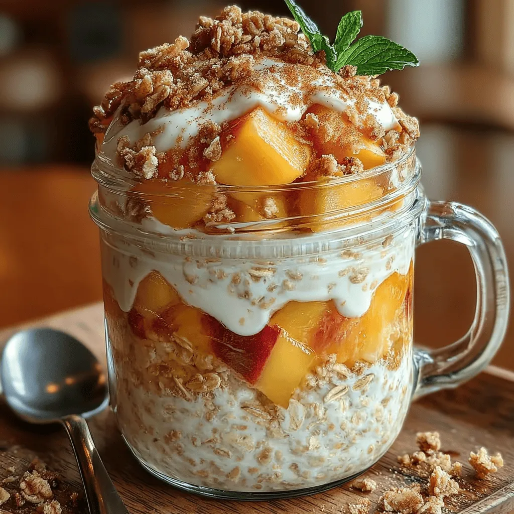 In recent years, overnight oats have become a staple in the breakfast routines of health enthusiasts and busy individuals alike. This simple yet versatile dish offers a nutritious and convenient option for those looking to fuel their mornings without the hassle of cooking. With a base of rolled oats soaked overnight in liquid, overnight oats can be customized with a variety of flavors, toppings, and mix-ins. One delicious variation that perfectly combines the essence of a classic dessert with the wholesome goodness of breakfast is Peach Cobbler Overnight Oats.