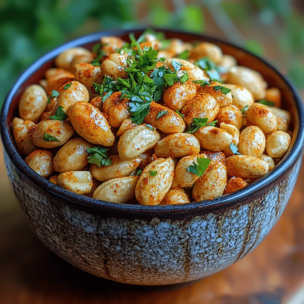 Lime juice is not just a flavor enhancer; it plays a crucial role in the roasting process of the peanuts. The acidity from the lime juice helps to deepen the overall flavor profile by creating a tangy contrast to the natural earthiness of the nuts. Additionally, the moisture in the lime juice allows the spices to adhere better to the peanuts, ensuring a more uniform flavor distribution. This interaction between the acidity and the heat of roasting leads to a delicious caramelization of the sugars present in the lime, which further elevates the taste of the peanuts.