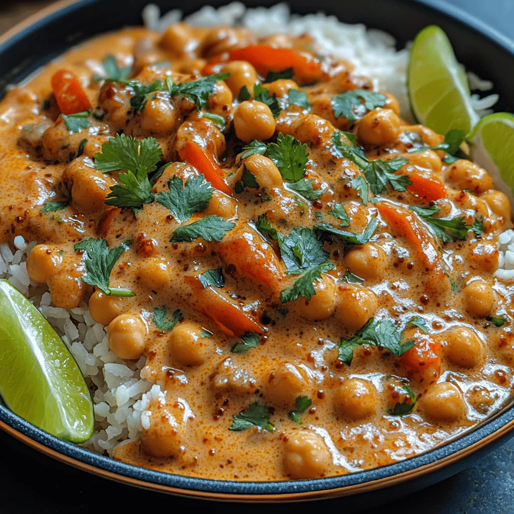 Embark on a culinary journey into the vibrant and comforting world of Thai cuisine with our Creamy Thai Coconut Chickpeas recipe. This dish embodies the essence of Thai cooking, characterized by its harmonious blend of flavors and textures. Whether you are a dedicated vegan or simply someone seeking a hearty, wholesome meal, this recipe is designed to tantalize your taste buds while being easy to prepare at home.