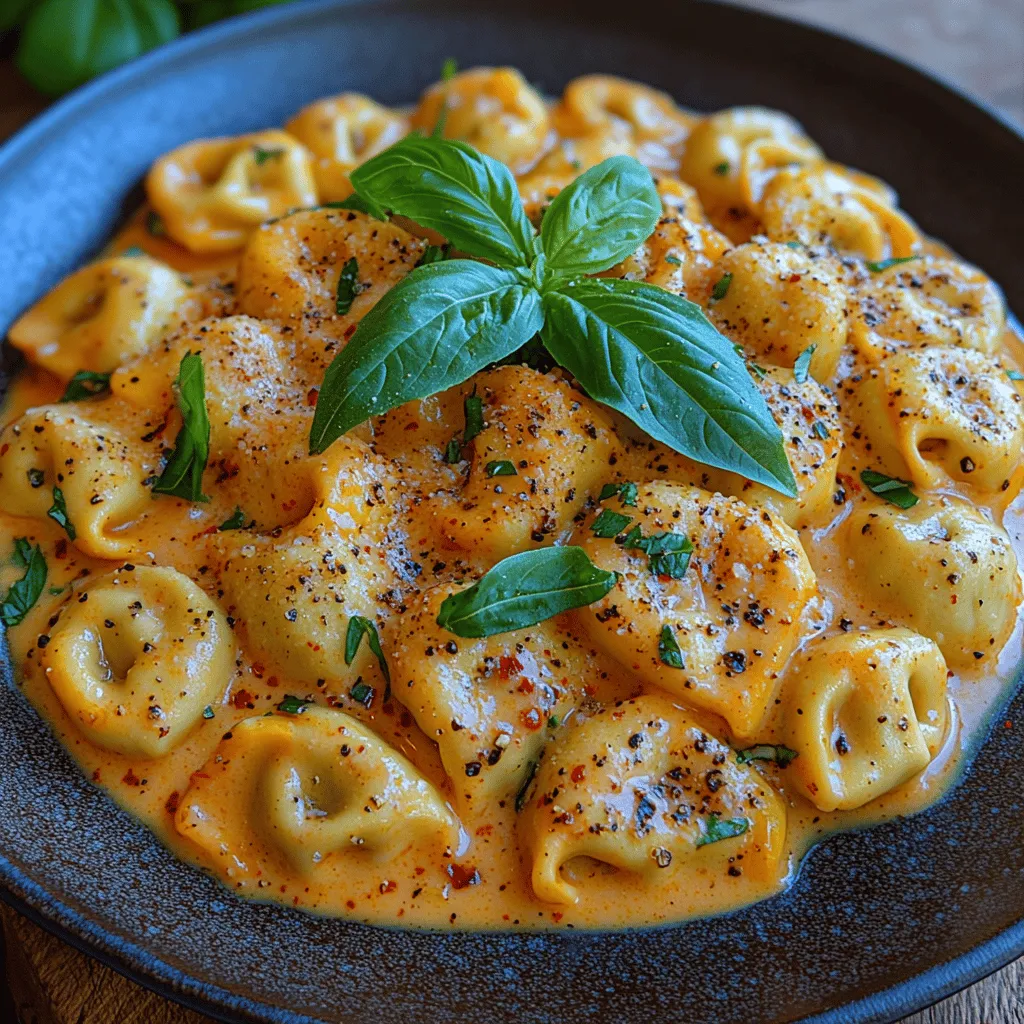 The charm of creamy roasted pepper tortellini lies in its ability to be both indulgent and approachable. The use of tortellini – pasta filled with cheese, meat, or vegetables – not only adds a delightful chewiness but also makes the dish incredibly convenient. Fresh or frozen tortellini cooks quickly, allowing you to whip up a gourmet meal in no time. The dish is equally versatile, making it suitable for various occasions, from a cozy family dinner to a sophisticated dinner party.