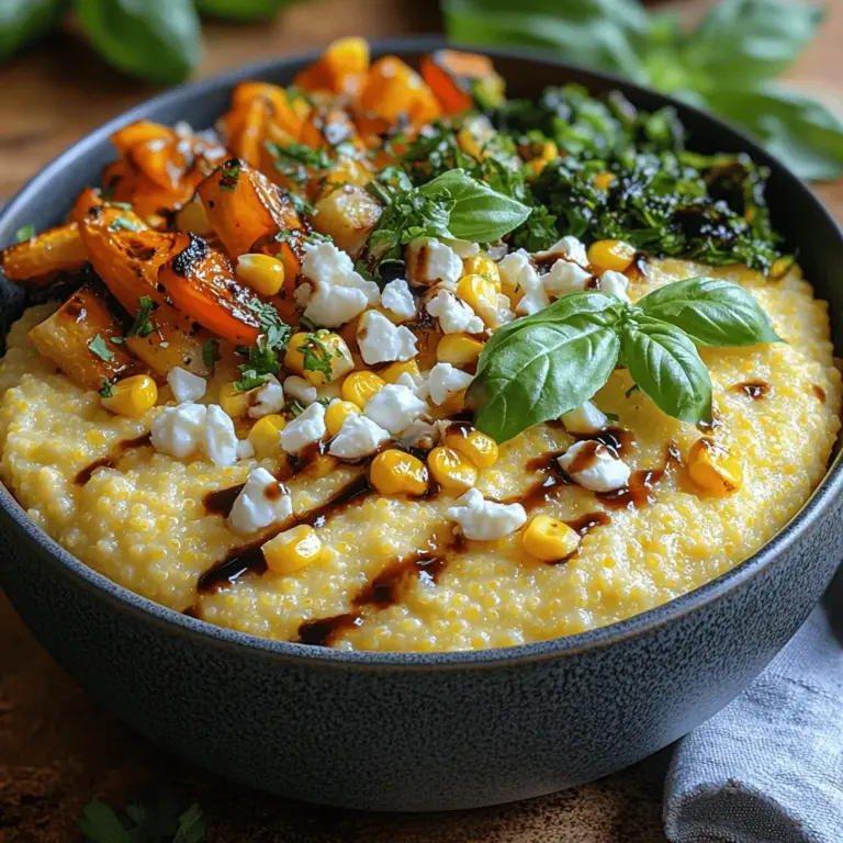 Polenta, a traditional Italian dish made from ground cornmeal, has gained popularity worldwide as a versatile and comforting staple. This dish can be served in various ways, whether creamy and spreadable or firm and sliced. The Creamy Sweet Corn Polenta Bowl takes this classic ingredient to a new level by adding a delightful twist of sweet corn and a medley of toppings that make it not only a comforting meal but also a nutritious option for any time of the day. With its rich, creamy texture and the natural sweetness of corn, this bowl is perfect for those looking to indulge in wholesome, seasonal ingredients.
