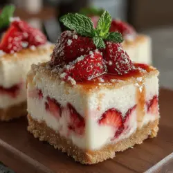 Creating the perfect cheesecake filling is a crucial step in making your Strawberry Cheesecake Icebox Bars. Follow these detailed steps to achieve a creamy, smooth texture that will complement the freshness of the strawberries.