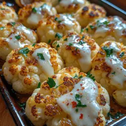Parmesan Garlic Roasted Cauliflower is a dish that has captured the hearts and taste buds of many food enthusiasts. This delectable vegetable side dish combines the nutty, earthy flavors of roasted cauliflower with the rich, savory notes of Parmesan cheese and the aromatic punch of garlic. It’s a simple yet elegant addition to any meal, making it an ideal choice for family dinners, holiday feasts, or even a quick weeknight side. The appeal of this recipe lies not just in its sumptuous taste but also in its adaptability; it can be served alongside a variety of proteins, grains, or enjoyed as a standalone vegetarian option.