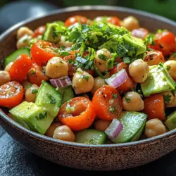 In the realm of healthy eating, salads often take center stage as vibrant, nutritious choices that cater to diverse tastes and dietary needs. Among the myriad of salad options available, one recipe stands out for its delightful balance of flavor and nutrition: the Zesty Avocado Chickpea Salad. This dish is a celebration of fresh, wholesome ingredients that not only tantalize the taste buds but also deliver an impressive nutritional punch. Packed with plant-based protein, healthy fats, and a variety of vitamins, this salad is a perfect fit for anyone seeking a light lunch, a side dish for dinner, or a refreshing snack.