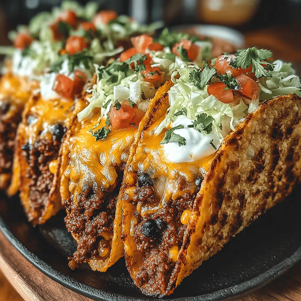 Zesty Baked Tacos with Ground Beef are a delightful twist on the classic taco experience, bringing a burst of flavor and satisfaction to your dining table. This innovative recipe combines seasoned ground beef, hearty black beans, and an array of fresh toppings, all encased within either crispy or soft taco shells. Whether you're hosting a family dinner, planning a gathering with friends, or simply indulging in a cozy night at home, these baked tacos are destined to become a cherished favorite among your culinary repertoire.