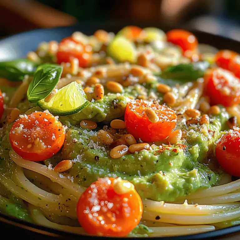 Creamy Avocado Lime Pasta is a delightful twist on traditional pasta dishes, combining the rich creaminess of ripe avocados with the zesty brightness of fresh lime. This dish has gained popularity not only for its delectable flavor but also for its health-conscious ingredients, making it a favorite for those seeking a nutritious yet satisfying meal. As more people embrace plant-based diets, this creamy pasta stands out as a versatile option that can be enjoyed by vegans, vegetarians, and anyone looking to incorporate more wholesome meals into their routine.