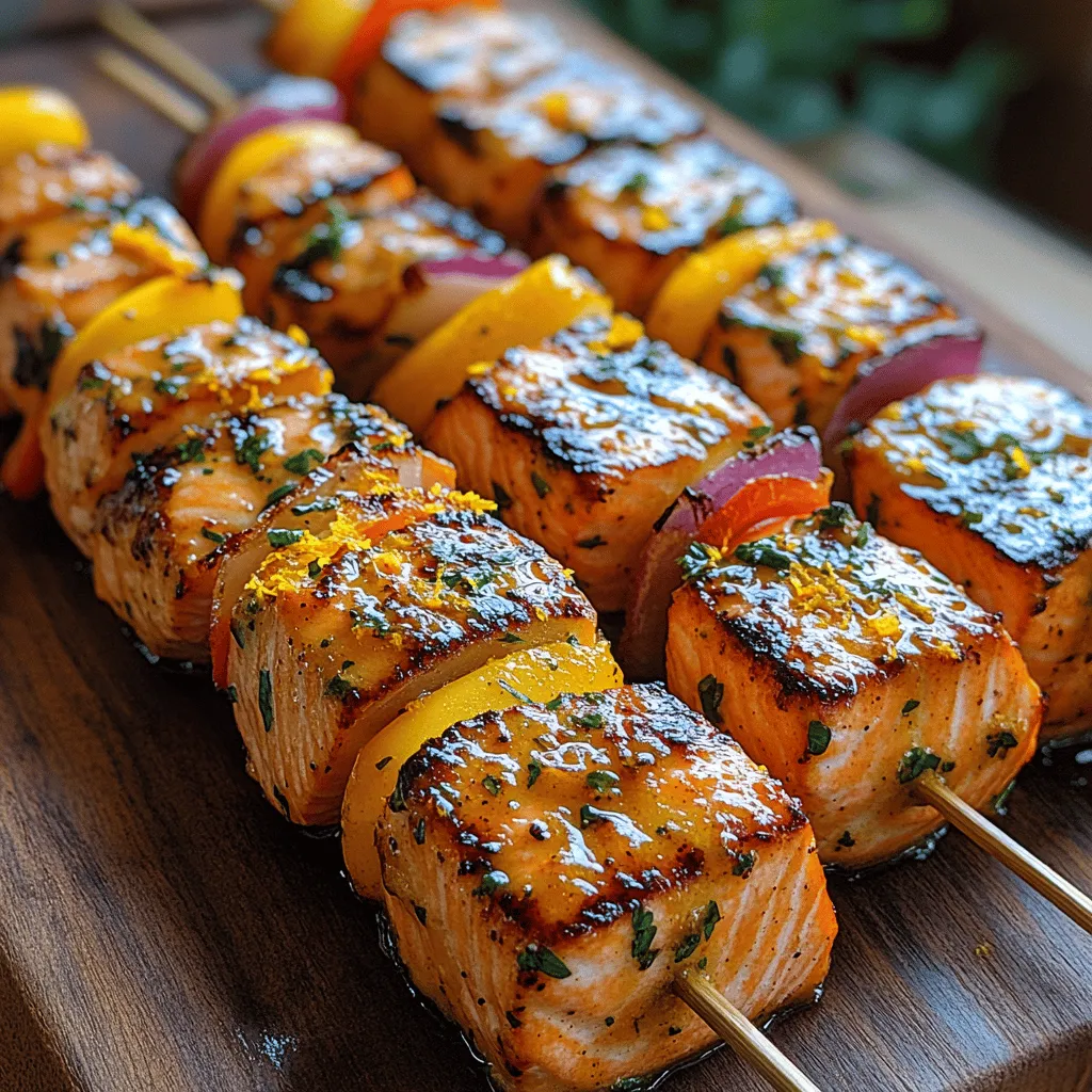 If you're looking for a dish that bursts with flavor and brings a touch of excitement to your dinner table, look no further than Zingy Orange Ginger Salmon Skewers. This delightful recipe combines the rich, buttery texture of salmon with the refreshing zest of orange and the spicy warmth of ginger, creating a vibrant culinary experience that will tantalize your taste buds. Salmon skewers are not only easy to prepare but also quick to cook, making them an ideal choice for busy weeknights or weekend gatherings.