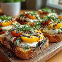 As the warm embrace of summer ushers in an array of vibrant produce, there’s no better way to celebrate the season than with a dish that encapsulates its freshness and flavor. Grilled Peach Burrata Toast is a delightful combination of creamy, luscious burrata cheese paired with the sweet, smoky notes of grilled peaches, all perched atop a slice of crusty, rustic bread. This dish is not just a feast for the palate; it’s also a visual masterpiece, making it an ideal centerpiece for summer gatherings or a light, refreshing lunch.